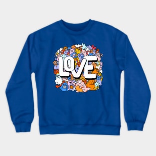 doodle love monster Crewneck Sweatshirt